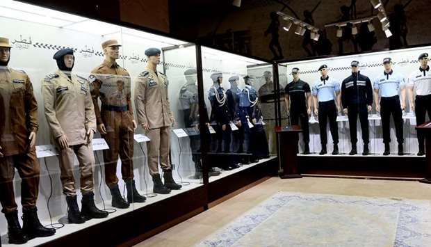 Police uniforms on display. PICTURE: Shaji Kayamkulam