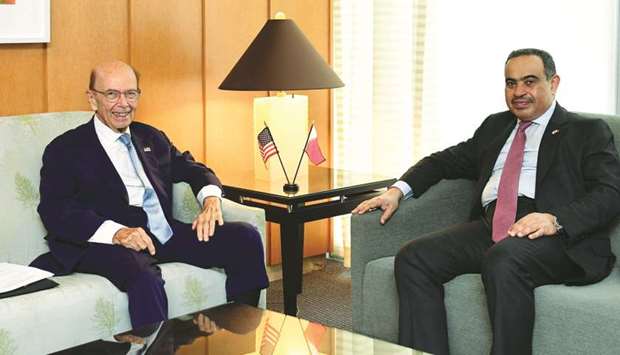HE al-Kuwari with US Secretary of Commerce, Wilbur Ross.rnrn