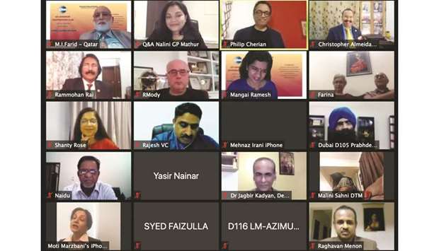 Online meeting of ICC Advanced Toastmasters Club.