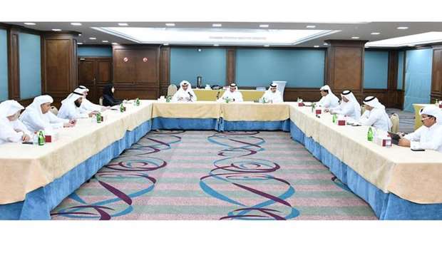 Qatar Chamber chairman Sheikh Khalifa bin Jassim al-Thani recently presided over the meeting of the QC Board of Directors in the presence of Mohamed Hassan al-Obaidly, Assistant Undersecretary for Labour Affairs at the Ministry of Administrative Development, Labour and Social Affairs (MADLSA).