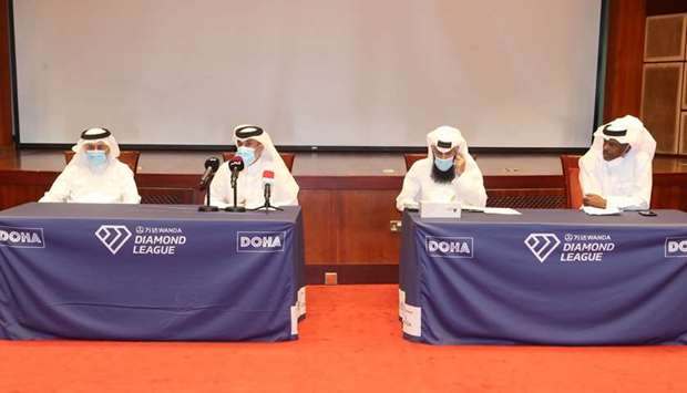 The organizing committee of the 2020 Wanda Doha Diamond League.