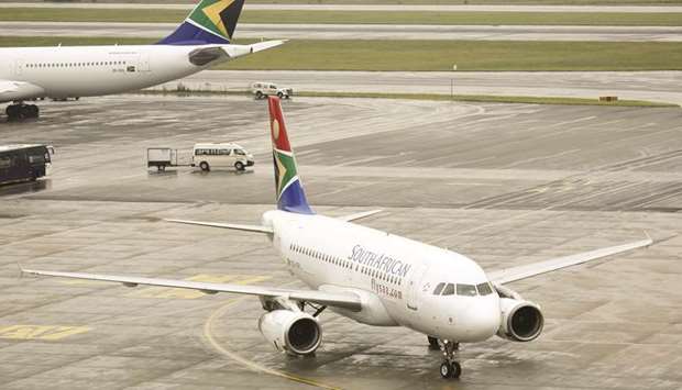 A South African Airways plane taxis at OR Tambo International Airport in Johannesburg (file).