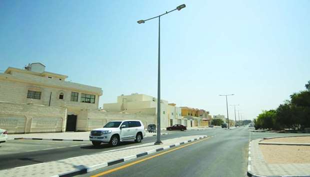 The works included upgrading the street lighting system and the installation of new lighting poles.