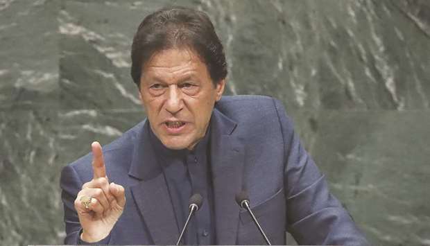 Prime Minister Khan: called upon the world to take steps to counter the illicit flows of money, and ensure the return of u2018stolenu2019 money.