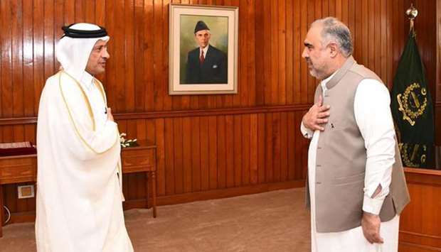 Pakistan's National Assembly Speaker meets Qatar's Ambassador.rn