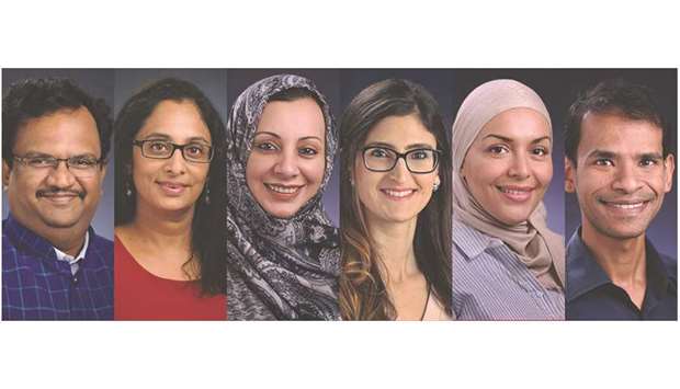 The researchers from the Institute for Population Health at WCM-Q: Dr Sathya Doraiswamy, Anupama Jithesh, Dr Sohaila Cheema, Dr Sonia Chaabane, Dr Karima Chaabna, and Dr Amit Abraham.