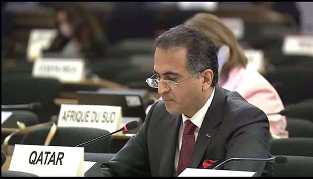 HE the State of Qatar's Permanent Representative to the UN Office in Geneva Ambassador Ali bin Khalf