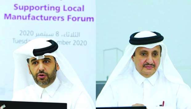 QDB CEO Abdulaziz bin Nasser al-Khalifa and Qatar Chamber chairman Sheikh Khalifa bin Jassim al-Thani.