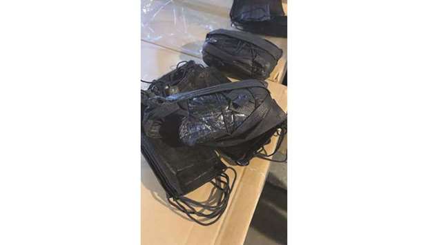 The General Authority of Customs (GAC) has informed that tobacco bags were hidden inside boxes of masks. The seized products weighed 2.4 tonnes.