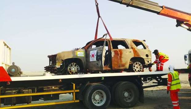 Al Wakra Municipality, represented by the General Control Section in the Municipal Control Department, removed a number of abandoned cars that were distorting the public view in the municipality limits.