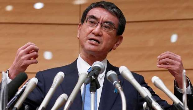 Taro Kono, Japan's vaccination programme chief and ruling Liberal Democratic Party (LDP) lawmaker, a