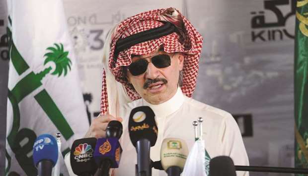 Saudi Prince Alwaleed bin Talal speaking during a press conference in the Red Sea city of Jeddah (file). Bill Gates will take control of the Four Seasons hotel chain after his investment firm agreed to acquire a stake from Saudi Prince Alwaleed bin Talalu2019s Kingdom Holding Co, in a bet that luxury travel will rebound from a pandemic-induced slump.