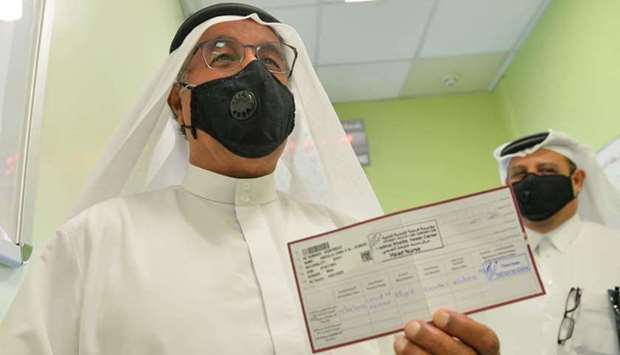 Former Qatar University president Dr Abdullah al-Kubaisi was one of the first people to receive his booster dose.