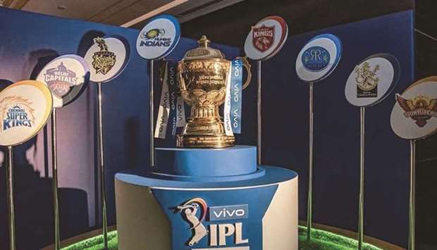 IPL trophy and IPL teams