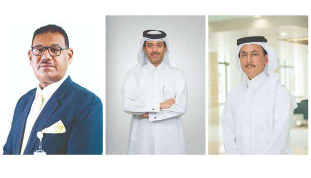 Dr Khalid Hamid Elawad, left, Dr Hamad al-Romaihi, centre, and Dr Abdullatif al-Khal