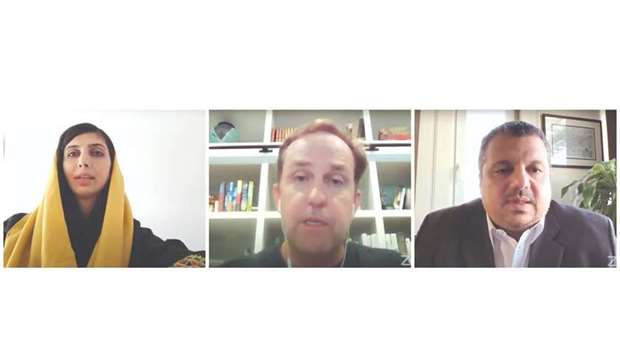 Roya Mahboob, left, Robert Hawkins, centre, and Stavros Yiannouka