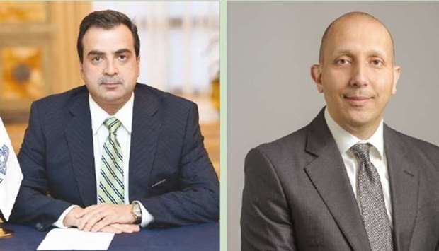 Dr Ahmed Ali Attiga (left), Apicorp chief executive, and Dr Sherif Elsayed Ayoub, CFO.