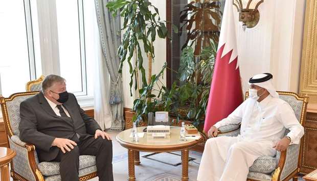 During the meeting, aspects of relations between Qatar and the European Union and prospects for strengthening and developing them in various fields of cooperation were reviewed.