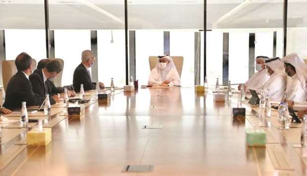 HE Ali bin Ahmed al-Kuwari meets visiting delegation from France.