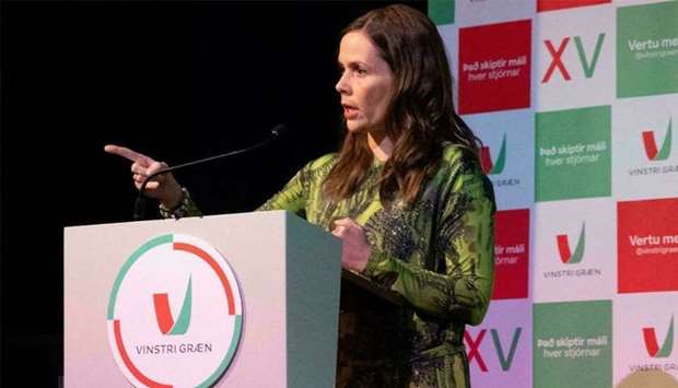 Icelandic Prime Minister Katrin Jakobsdottir's coalition also won a majority in Saturday's vote. (AFP)