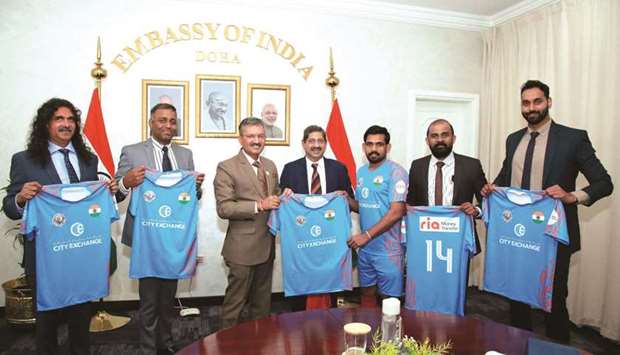 Dr Deepak Mittal, ambassador of India to Qatar, unveiled the Indian teamu2019s jersey for the Community World Cup football 2021 at Embassy of India on Sunday.