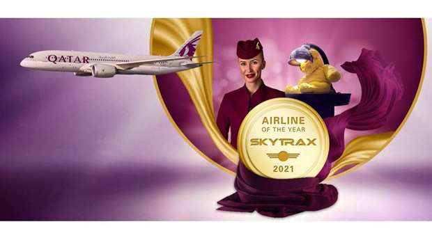 The airline continues to stand alone at the top of the industry having now won the main prize for an unprecedented sixth time (2011, 2012, 2015, 2017, 2019 and now 2021), Qatar Airways said in a statement on Tuesday.