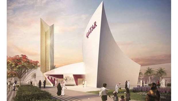 A rendition of Qatar's pavilion at Expo 2020 Dubai.