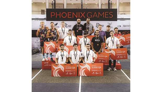 Winners of the Phoenix Games pose at the Aspire Zone.