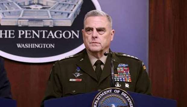 (File photo) General Mark Milley, the top US military officer.