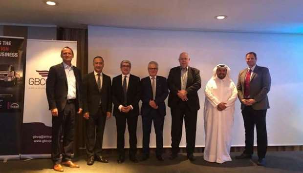 The German Business Council Qatar (GBCQ) recently elected a new board. They are (from left) Herbert Klausner (Siemens Energy); Bahman Dastvareh (IST Platform); Elias Chedid (Seib Insurance & Reinsurance); Peter Neuschaefer (Dorsch Qatar); Henning Zimmermann (Schenker Logistics); Marzooq Tareq al-Shamlan (Marzooq Shamlan Al Shamlan Holding), and Oliver Moritz (private member).
