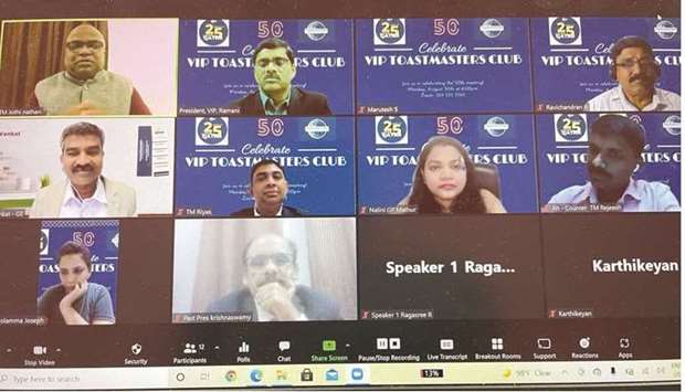 VIP Toastmasters Club (VTC) recently conducted its 50th meeting via Zoom. Most of its founder leaders were invited to the event.