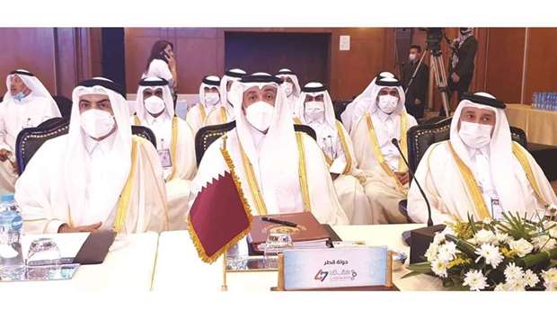Qatar is participating in the session with a delegation headed by HE the Minister of Administrative Development, Labour and Social Affairs Yousuf bin Mohamed al-Othman Fakhroo.