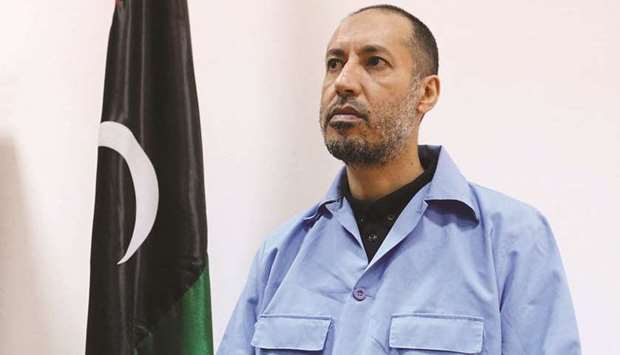 File photo shows Saadi Gaddafi.