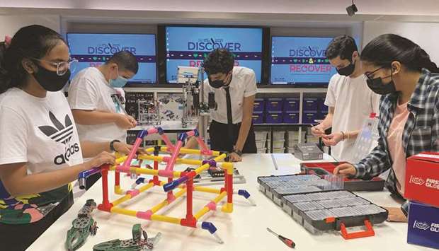 Team Qatar, the STEM-vengers, consists of 16 students from 10 schools in Qatar. The First Global Challenge invites each country to nominate a team to compete in a Robotics Olympics.