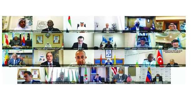 Participants at the Opec-hosted roundtable.
