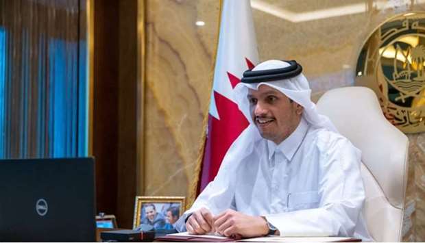 HE the Deputy Prime Minister and Minister of Foreign Affairs Sheikh Mohamed bin Abdulrahman al-Thani