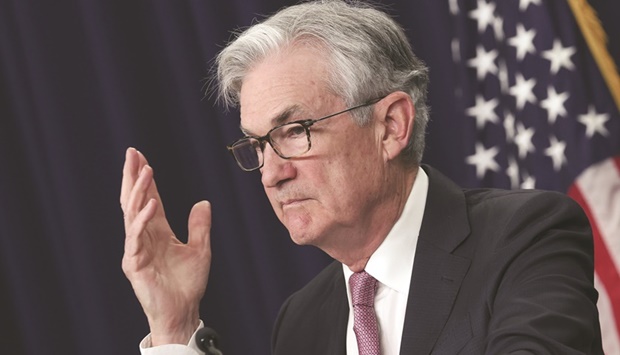 Federal Reserve Chairman Jerome Powell speaks at a news conference in Washington, DC (file). His latest public comments on Thursday emphasised the importance of not allowing high inflation expectations to become entrenched with consumers.