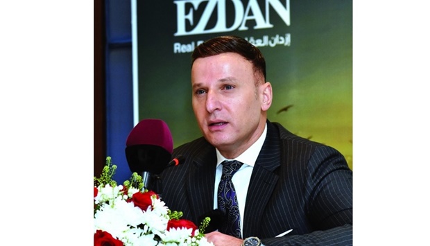 Hani Dabash, Ezdanu2019s deputy Group CEO, during the press conference. PICTURE: Thajudheen