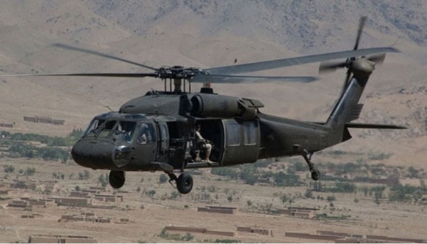 A Black Hawk helicopter operated by Taliban. File picture