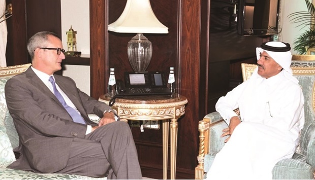 HE the Secretary-General of the Ministry of Foreign Affairs Dr Ahmed bin Hassan al-Hammadi met on Tuesday with ambassador of the Italian Republic to Qatar Alessandro Prunas on the occasion of the end of his tenure in the country.