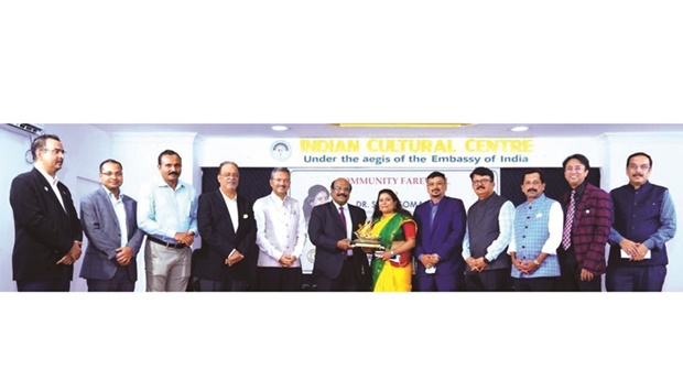Indian Cultural Centre (ICC), Indian Community Benevolent Forum (ICBF), Indian Sports Centre, and Indian Business and Professionals Council recently hosted a farewell for Indian embassy second secretary (labour and community welfare) Dr Sona Soman.