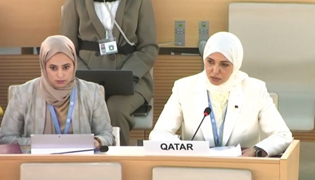 HE Permanent Representative of Qatar in Geneva, Dr Hind bint Abdul Rahman al-Muftah.