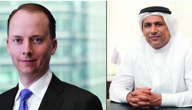 From left: Stephen Moss, regional chief executive for the Middle East, North Africa and Turkey (MENAT) and Abdul Hakeem Mostafawi, CEO of HSBC Qatar.