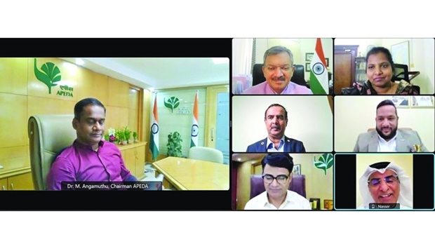 The virtual India-Qatar B2B meeting, organised by Indian Business and Professionals Council (IBPC Qatar) in collaboration with the Agriculture and Processed Food Products Export Development Authority (Apeda).