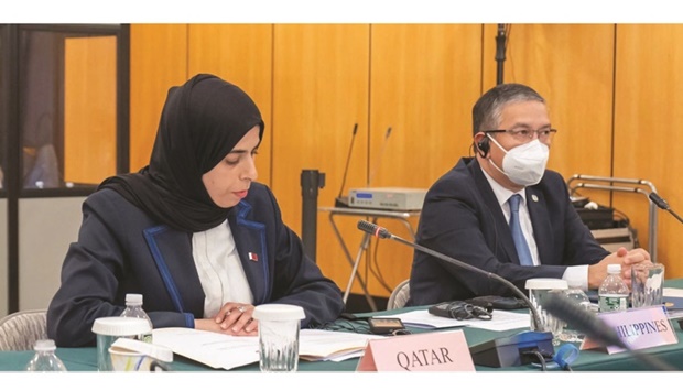 Qatar was represented in the meeting by HE the Assistant Foreign Minister Lolwah bint Rashid AlKhater.