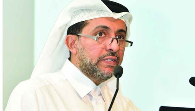 QU president Dr Hassan bin Rashid al-Derham speaking at the event.