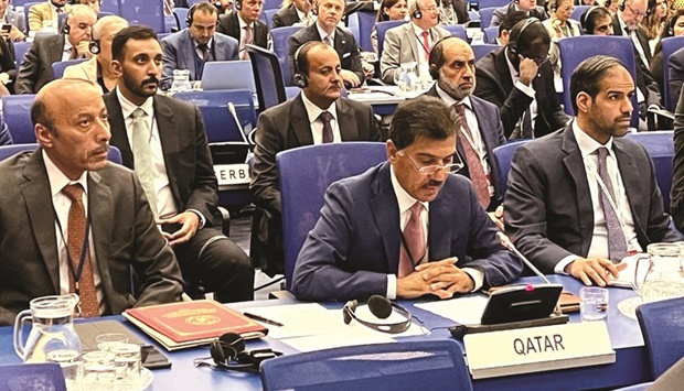 HE Dr Ahmed bin Hassan al-Hammadi attending the IAEA meeting