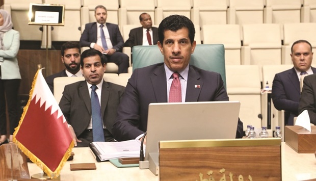 The delegation of Qatar at the session was represented by HE Permanent Representative of Qatar to the Arab League Salem Mubarak al-Shafi.