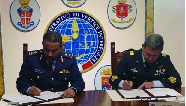 The Qatari side was represented by HE Major-General (Pilot) Mohamed Abdullatif al-Mannai, Chairman of the Executive Committee at the Ministry of Defence for the World Cup, while the Italian ministry was represented by Major-General Achille Fernando Cosania, Commander of the Operations Department, Italian Air Force.