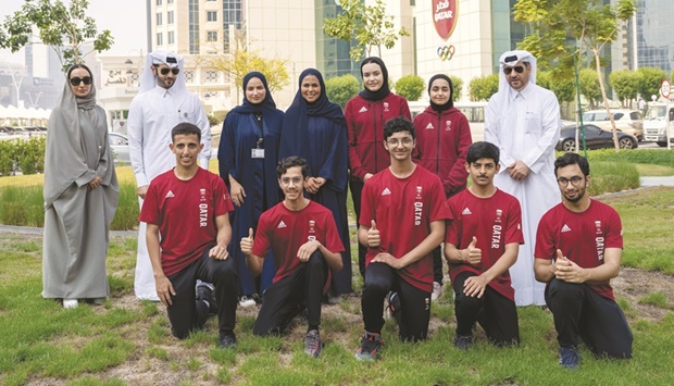 QOC officials join children and Qatar athletes at activities held to celebrate World Fair Play Day in Doha.